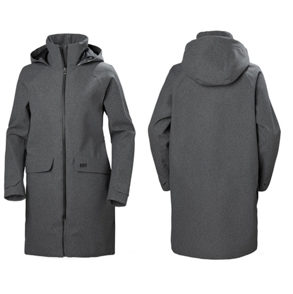 Helly Hansen Jackets & Blazers - Helly Hansen Women’s Helly Tech® Long Hooded Softshell Parka – Grey, Size M